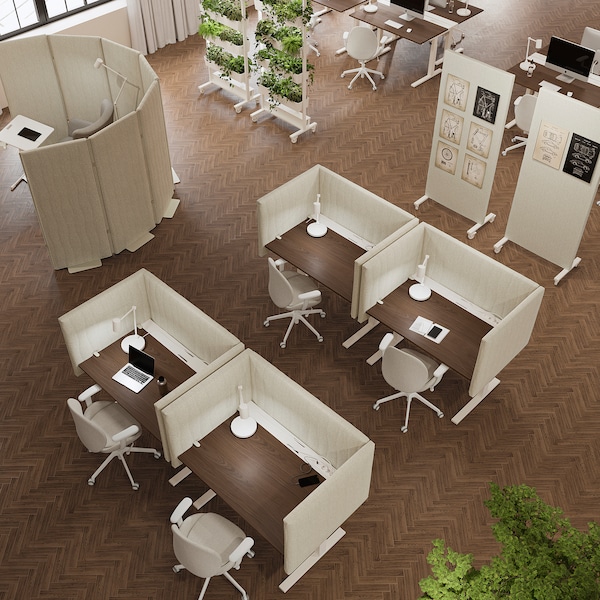 IKEA MITTZON acoustic screen for desk, Gunnared beige, 27 1/2x28 3/8 in, Ikea Ireland | 4781QDHNY