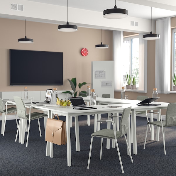 IKEA MITTZON conference table, 47 1/4x26 3/4x29 1/2 in White, Ikea Ireland | 5041STPZI