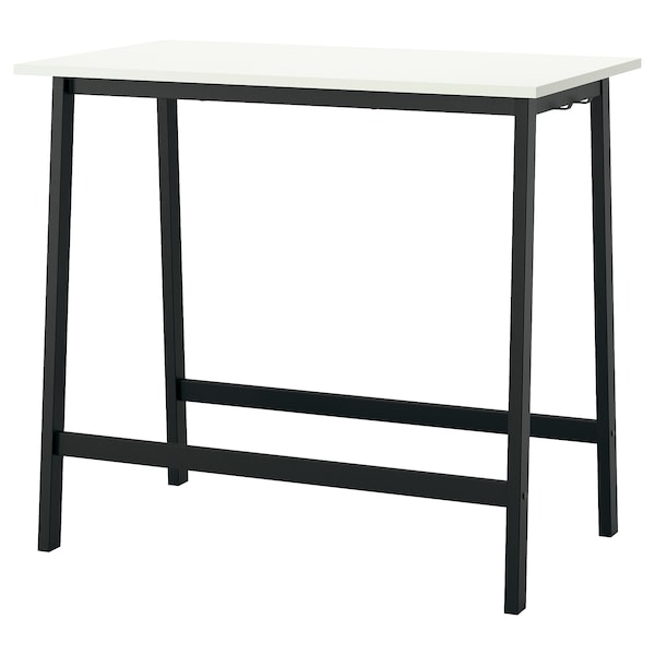 IKEA MITTZON conference table, 47 1/4x26 3/4x41 3/8 in White / Black, Ikea Ireland | 3480PLRVF