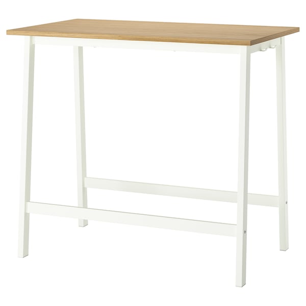 IKEA MITTZON conference table, 47 1/4x26 3/4x41 3/8 in Oak Veneer / White, Ikea Ireland | 8561YEQMB