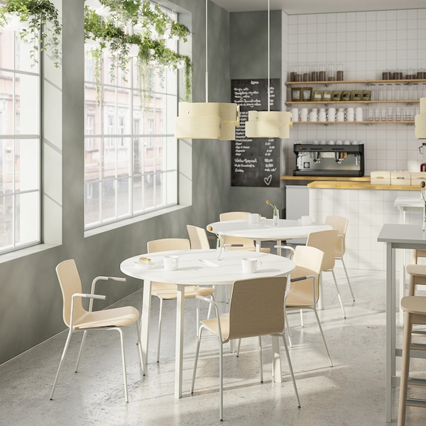 IKEA MITTZON conference table, 47 1/4x29 1/2 in Round / White, Ikea Ireland | 2380JTFDL