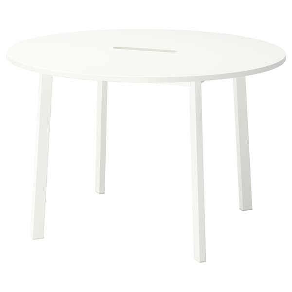 IKEA MITTZON conference table, 47 1/4x29 1/2 in Round / White, Ikea Ireland | 2380JTFDL