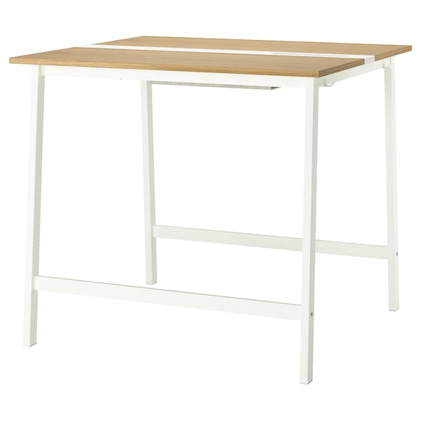 IKEA MITTZON conference table, 47 1/4x42 1/2x41 3/8 in Oak Veneer / White, Ikea Ireland | 9401WGFNT