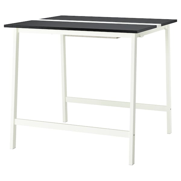 IKEA MITTZON conference table, 47 1/4x42 1/2x41 3/8 in Black Stained Ash Veneer / White, Ikea Ireland | 8325OUCPN
