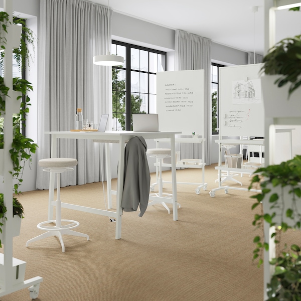 IKEA MITTZON conference table, 47 1/4x42 1/2x41 3/8 in White, Ikea Ireland | 0932IXGMN