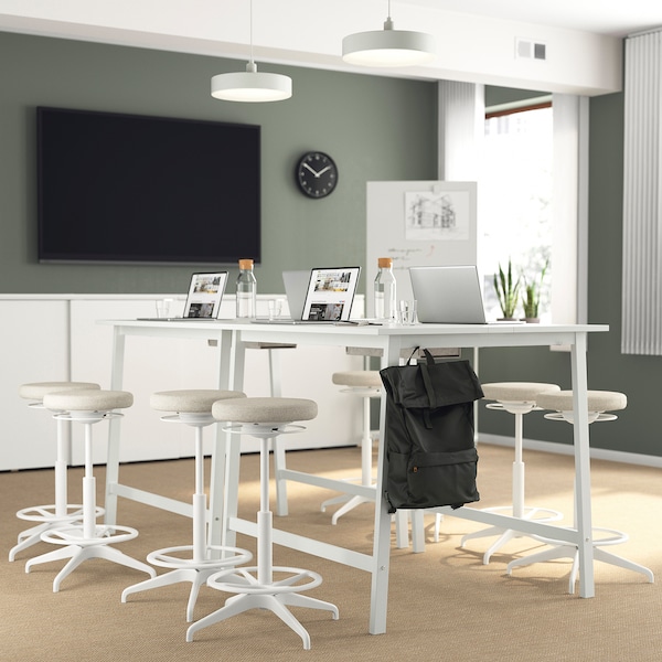 IKEA MITTZON conference table, 47 1/4x42 1/2x41 3/8 in White, Ikea Ireland | 0932IXGMN