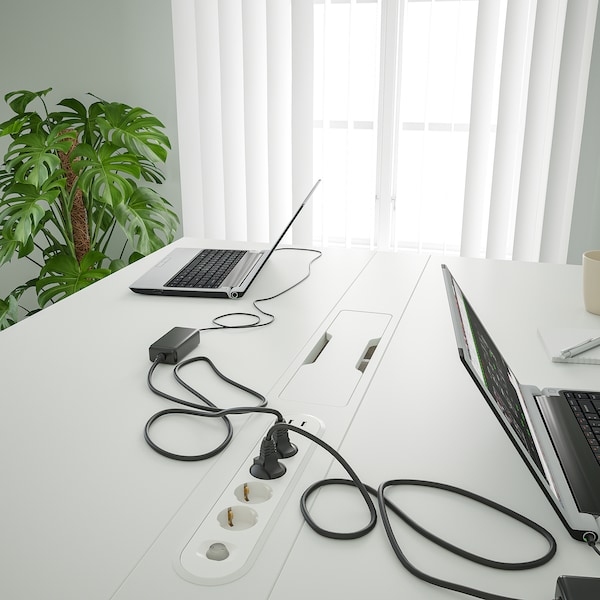 IKEA MITTZON conference table, 47 1/4x42 1/2x41 3/8 in White, Ikea Ireland | 0932IXGMN