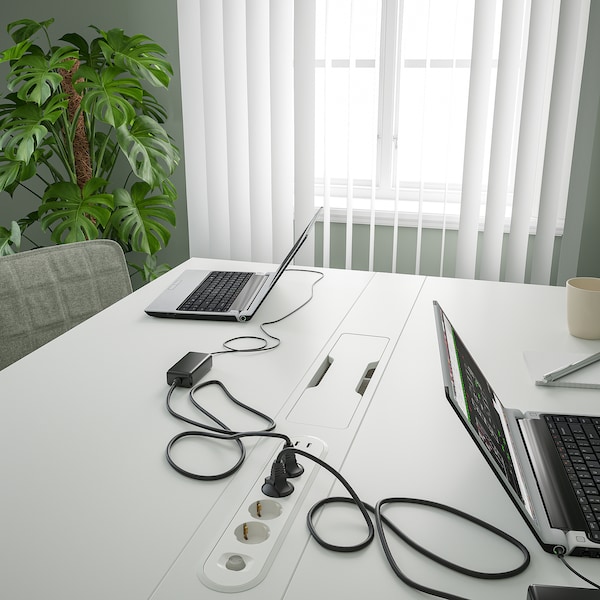 IKEA MITTZON conference table, 47 1/4x42 1/2x29 1/2 in White, Ikea Ireland | 0793HFTLC