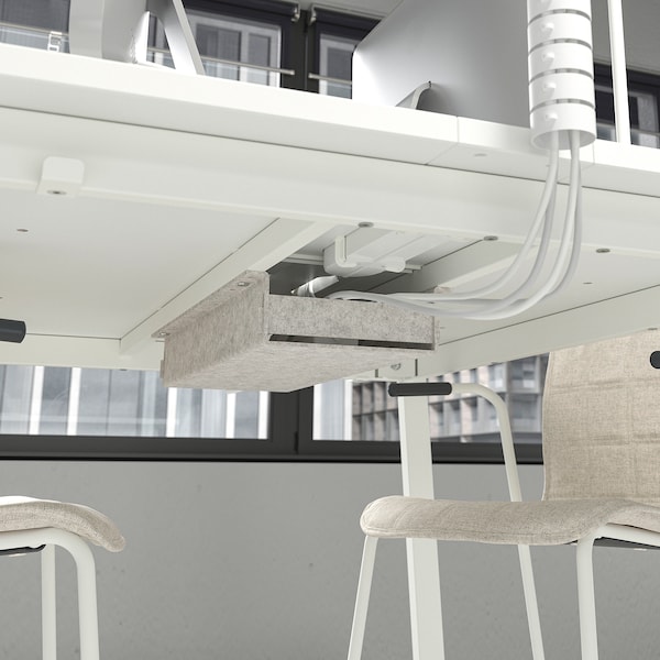 IKEA MITTZON conference table, 47 1/4x42 1/2x29 1/2 in White, Ikea Ireland | 0793HFTLC