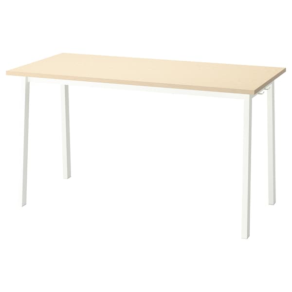IKEA MITTZON conference table, 55 1/8x26 3/4x29 1/2 in Birch Veneer / White, Ikea Ireland | 1594GCDNS