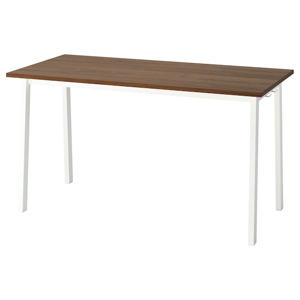 IKEA MITTZON conference table, 55 1/8x26 3/4x29 1/2 in Walnut Veneer / White, Ikea Ireland | 9426LKYZJ