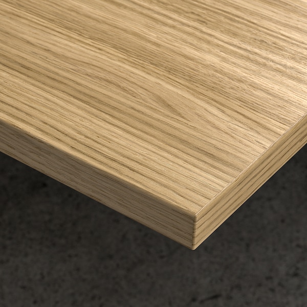 IKEA MITTZON conference table, 55 1/8x26 3/4x41 3/8 in Oak Veneer / White, Ikea Ireland | 4621KOFXW