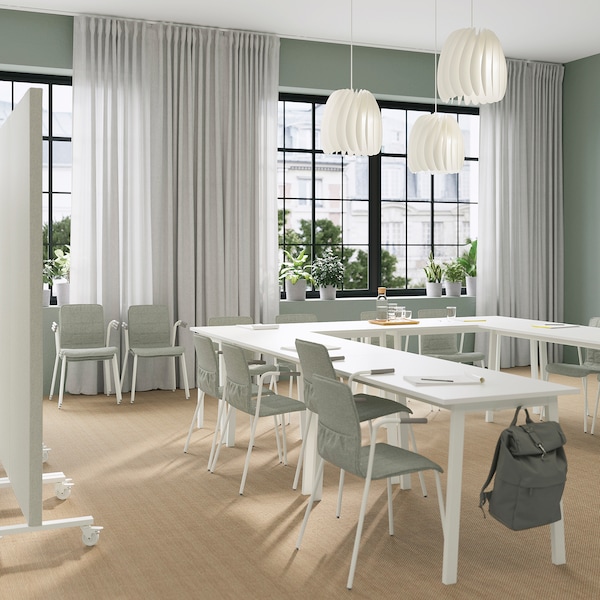 IKEA MITTZON conference table, 55 1/8x26 3/4x29 1/2 in White, Ikea Ireland | 5712HNYZT
