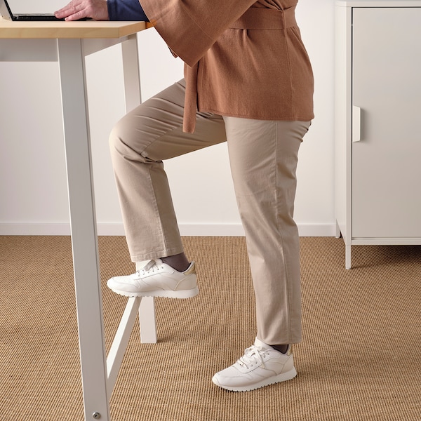 IKEA MITTZON conference table, 55 1/8x26 3/4x41 3/8 in Birch Veneer / White, Ikea Ireland | 3079CFPEK