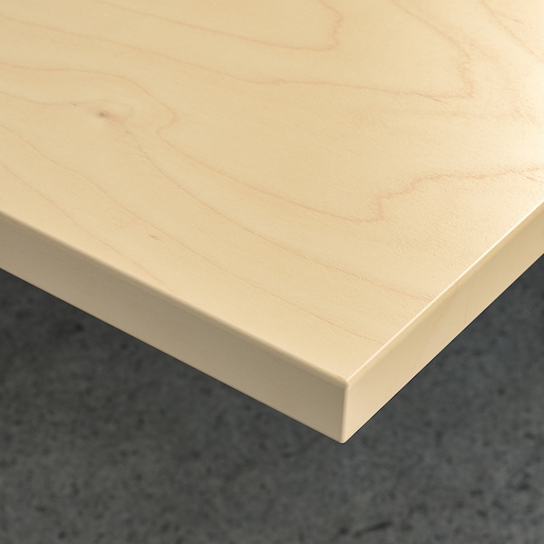 IKEA MITTZON conference table, 55 1/8x26 3/4x41 3/8 in Birch Veneer / White, Ikea Ireland | 3079CFPEK