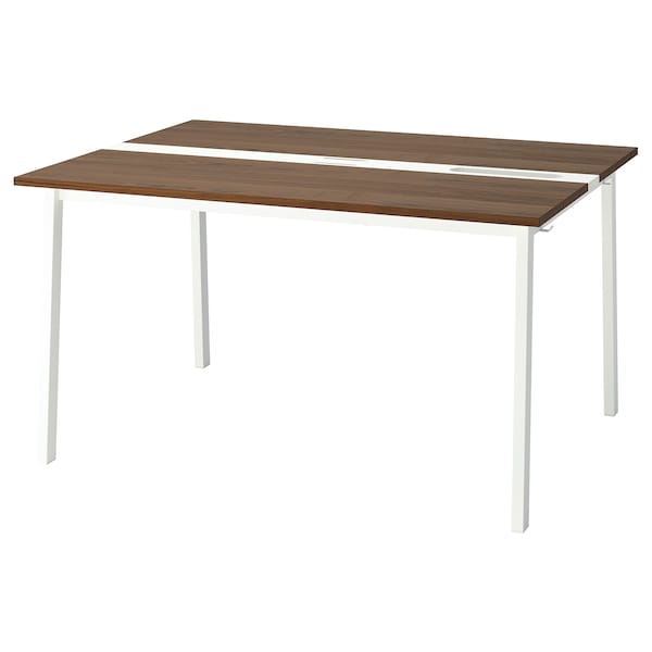 IKEA MITTZON conference table, 55 1/8x42 1/2x29 1/2 in Walnut Veneer / White, Ikea Ireland | 1678TIVJO