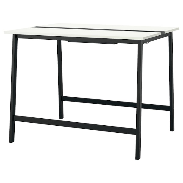 IKEA MITTZON conference table, 55 1/8x42 1/2x41 3/8 in White / Black, Ikea Ireland | 6075JQUND