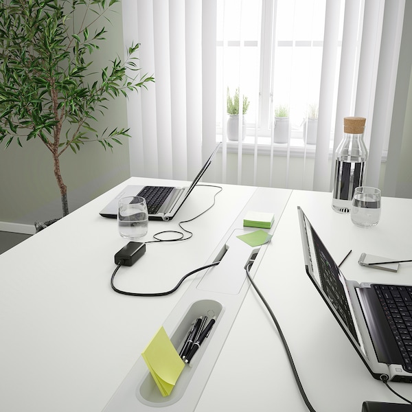 IKEA MITTZON conference table, 55 1/8x42 1/2x29 1/2 in White, Ikea Ireland | 3894TPURQ