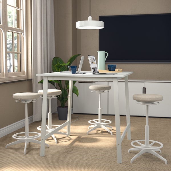 IKEA MITTZON conference table, 55 1/8x42 1/2x41 3/8 in White, Ikea Ireland | 5280PMONY