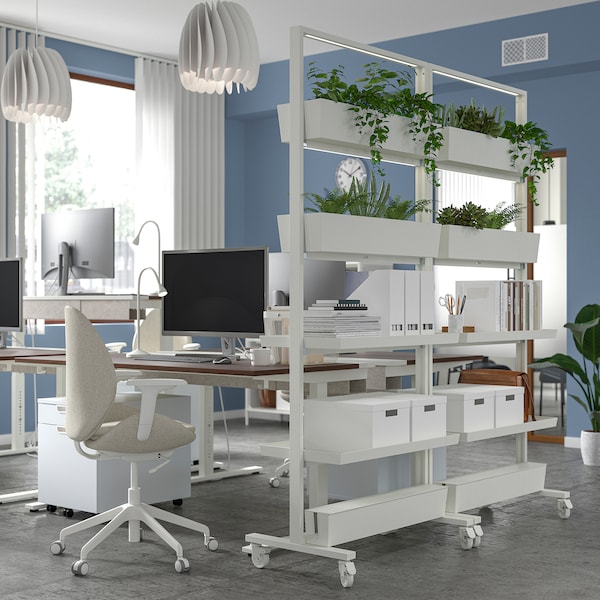 IKEA MITTZON container f frame w castors, white, 31 1/2x5 1/2 in, Ikea Ireland | 5014AMYRX
