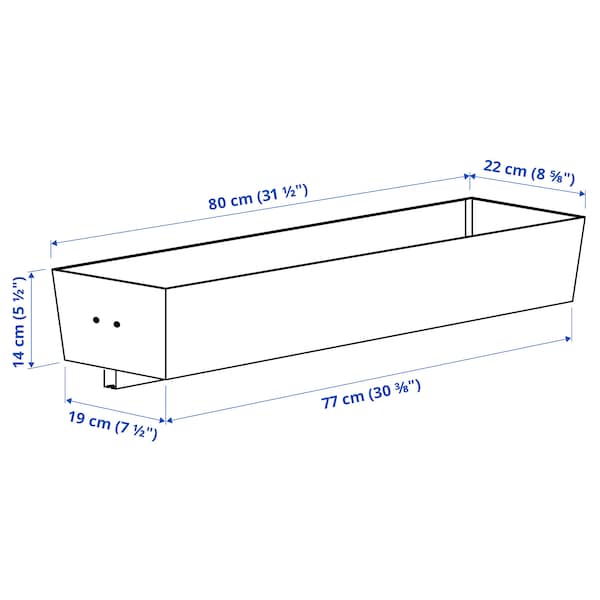 IKEA MITTZON container f frame w castors, white, 31 1/2x5 1/2 in, Ikea Ireland | 5014AMYRX