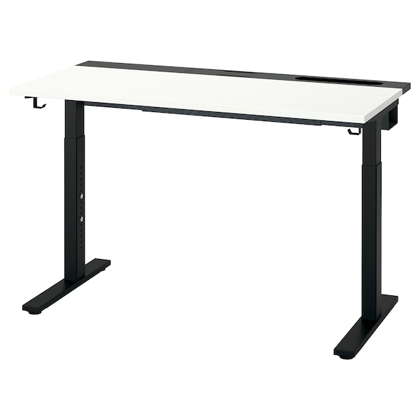 IKEA MITTZON desk, 47 1/4x23 5/8 in White / Black, Ikea Ireland | 4893GSYHO