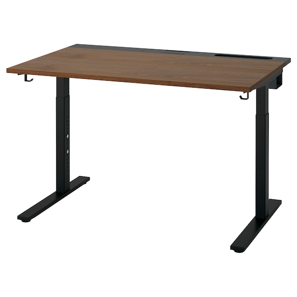 IKEA MITTZON desk, 47 1/4x31 1/2 in Walnut Veneer / Black, Ikea Ireland | 1980CPTVU