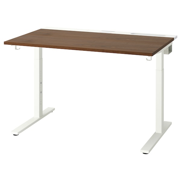IKEA MITTZON desk, 47 1/4x31 1/2 in Walnut Veneer / White, Ikea Ireland | 7012YREUO