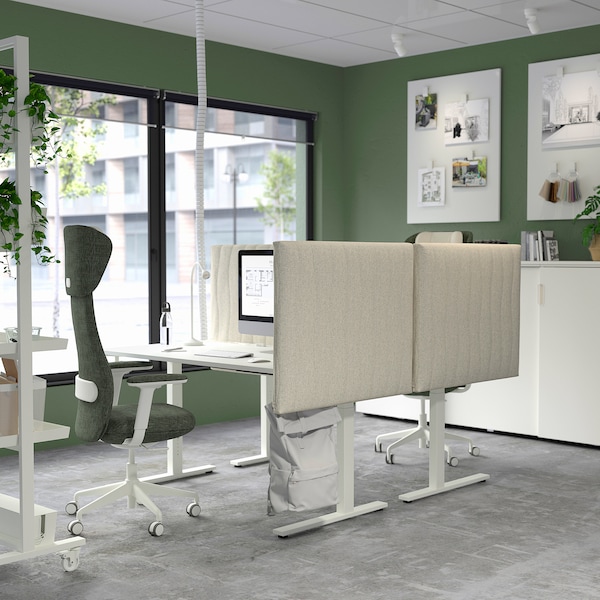 IKEA MITTZON desk, 55 1/8x23 5/8 in White, Ikea Ireland | 1748STZIX