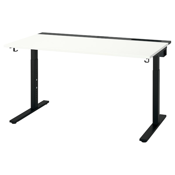 IKEA MITTZON desk, 55 1/8x31 1/2 in White / Black, Ikea Ireland | 0615JKUAV