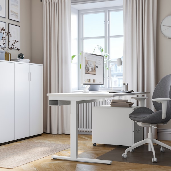 IKEA MITTZON desk, 63x23 5/8 in White, Ikea Ireland | 0134BETDC