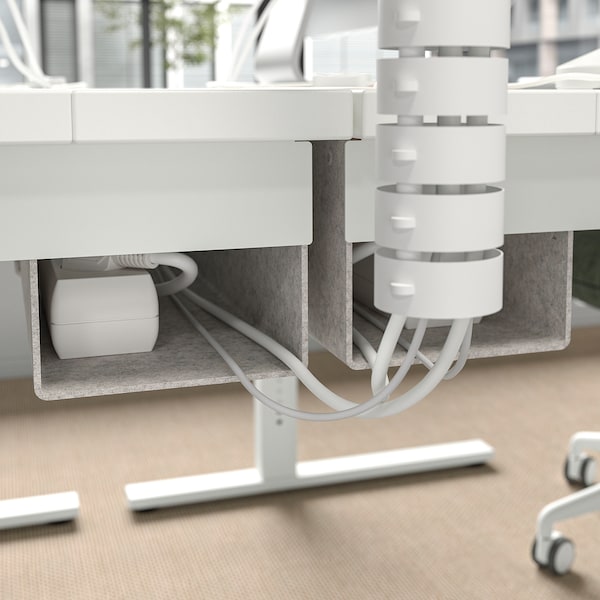 IKEA MITTZON desk, 63x23 5/8 in White, Ikea Ireland | 0134BETDC