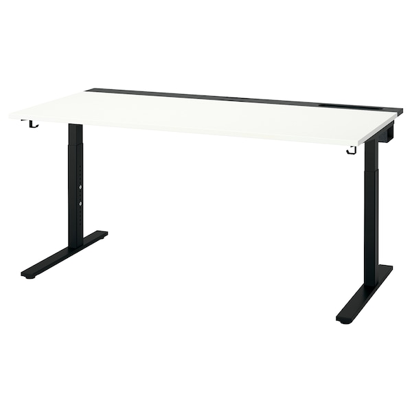 IKEA MITTZON desk, 63x31 1/2 in White / Black, Ikea Ireland | 8140IJYPE