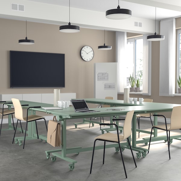 IKEA MITTZON foldable table with castors, 55 1/8x27 1/2 in Green, Ikea Ireland | 9042TBQMC