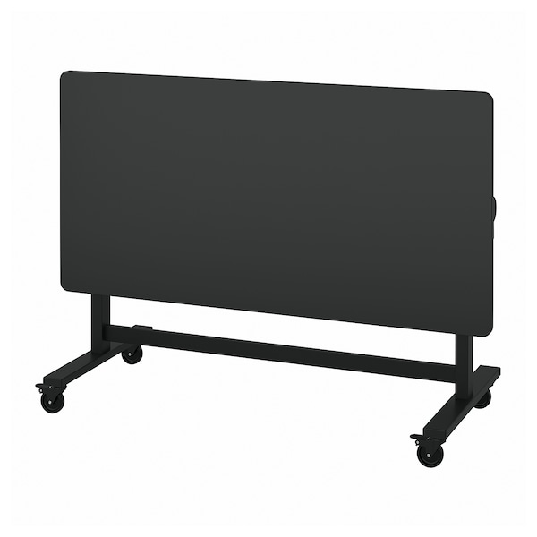 IKEA MITTZON foldable table with castors, 55 1/8x27 1/2 in Black, Ikea Ireland | 8261EXSIM