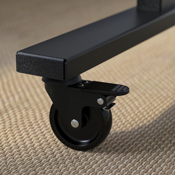 IKEA MITTZON foldable table with castors, 55 1/8x27 1/2 in Black, Ikea Ireland | 8261EXSIM