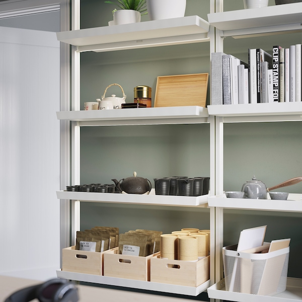 IKEA MITTZON frame w castors/disp shlf/cable box, 33 1/2x80 3/4 in White, Ikea Ireland | 5036PSHBD