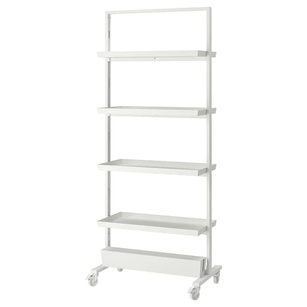 IKEA MITTZON frame w castors/disp shlf/cable box, 33 1/2x80 3/4 in White, Ikea Ireland | 5036PSHBD