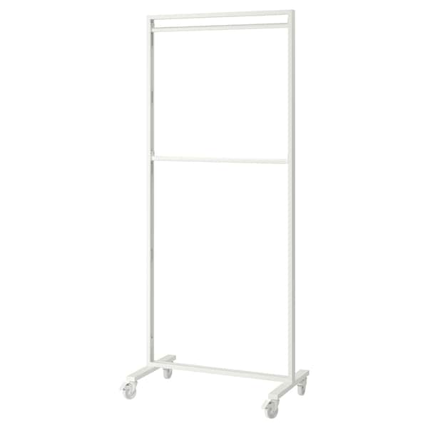 IKEA MITTZON frame w cstrs/clths rail/disp shlf, 33 1/2x80 3/4 in White, Ikea Ireland | 1067NIRHU