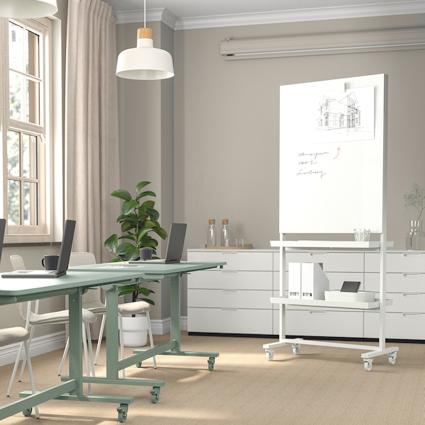 IKEA MITTZON frame with castors, 33 1/2x80 3/4x19 5/8 in White, Ikea Ireland | 4835UMVGF