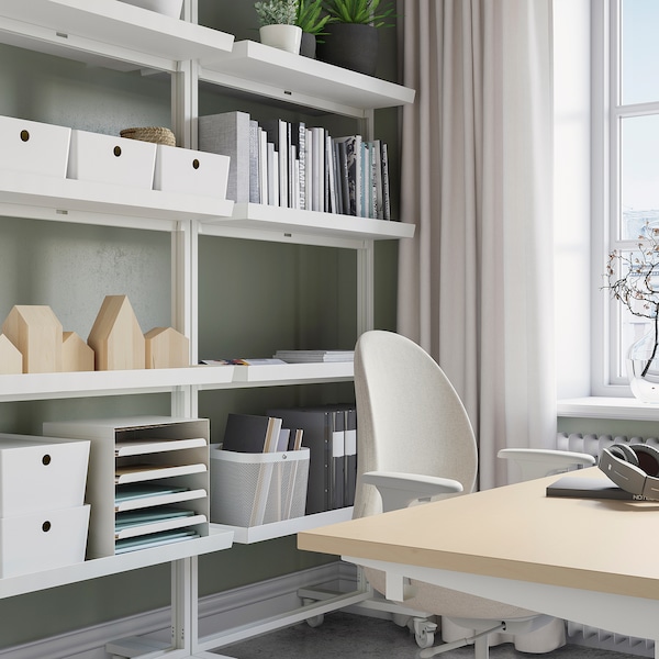 IKEA MITTZON frame with castors/display shelf, 33 1/2x80 3/4 in White, Ikea Ireland | 7614SMBAD