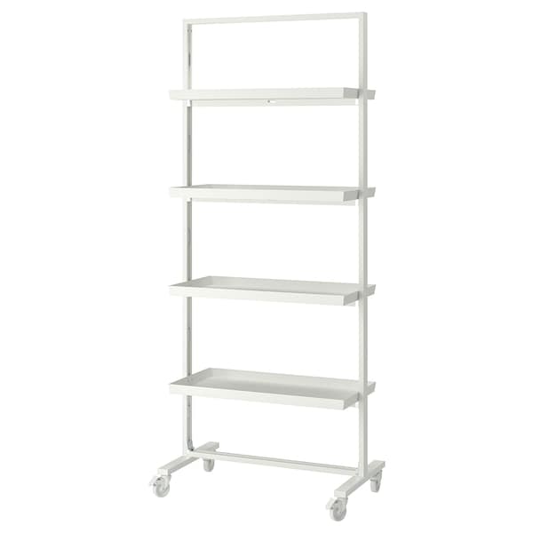IKEA MITTZON frame with castors/display shelf, 33 1/2x80 3/4 in White, Ikea Ireland | 7614SMBAD