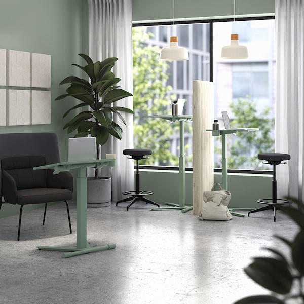 IKEA MITTZON laptop table with castors, green, 26x19 5/8 in, Ikea Ireland | 1726LAQZK