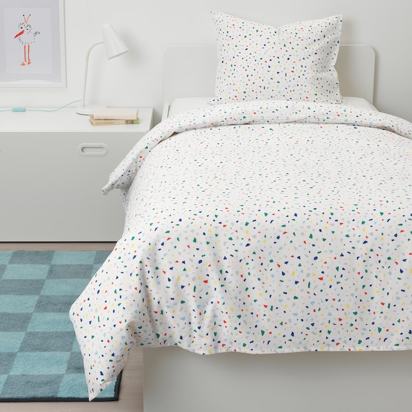 IKEA MÖJLIGHET duvet cover and pillowcase(s), Twin White / Mosaic Patterned, Ikea Ireland | 8057SZJCO