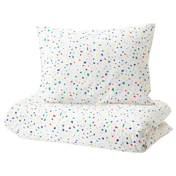 IKEA MÖJLIGHET duvet cover and pillowcase(s), Twin White / Mosaic Patterned, Ikea Ireland | 8057SZJCO