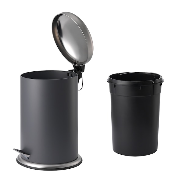 IKEA MJÖSA pedal bin, dark gray, 3 gallon, Ikea Ireland | 5403SNYZR