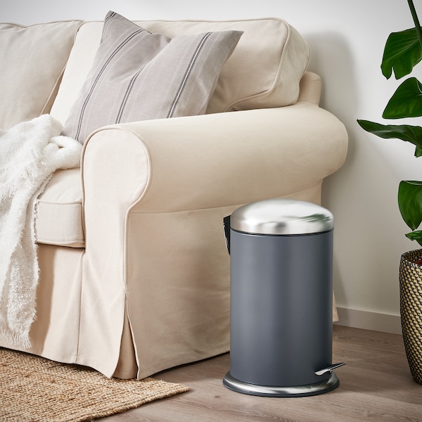 IKEA MJÖSA pedal bin, dark gray, 3 gallon, Ikea Ireland | 5403SNYZR