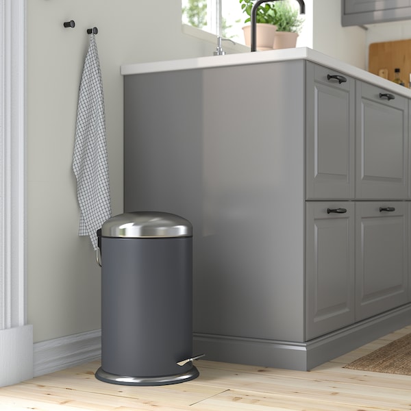 IKEA MJÖSA pedal bin, dark gray, 3 gallon, Ikea Ireland | 5403SNYZR