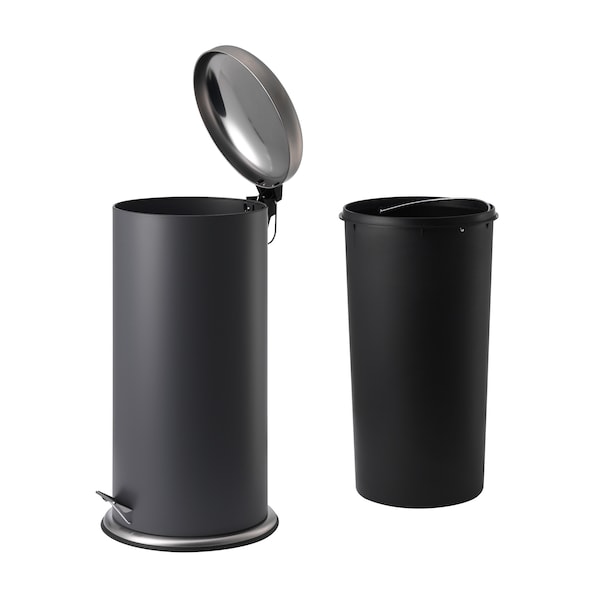 IKEA MJÖSA pedal bin, dark gray, 8 gallon, Ikea Ireland | 0928XYERO