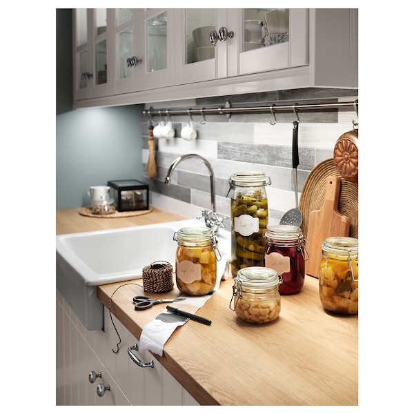 IKEA MÖLLEKULLA countertop, oak/veneer, 98x1 1/2 in, Ikea Ireland | 2471JGFCB